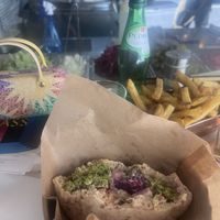 Classic plus fries  at Cult of Pita in Porto