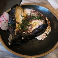Berenjena con tahini at Cult of Pita in Porto