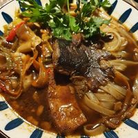 half raw and really strong tasting ramen which i didn't like at Radost Fina Kuhinjica in Belgrade