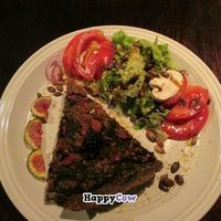 vegan spinach, figs and grains quiche, with a whole wheat bottom, just amazing at Radost Fina Kuhinjica in Belgrade