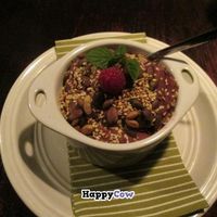 vegan (and raw...) dessert: banana-berries-mint, RAD! at Radost Fina Kuhinjica in Belgrade