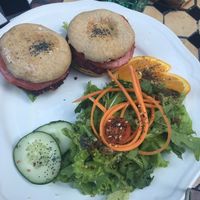 Beetroot burger at Radost Fina Kuhinjica in Belgrade