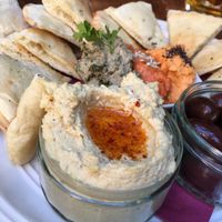 Hummus plate at Radost Fina Kuhinjica in Belgrade