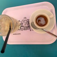 Coffee and ginger lemon ice tea  at Boreal Coffee Shop - Stand in Geneva