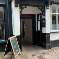 Entrance to alleyway at Novel Patisserie in Stafford