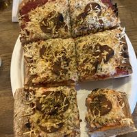 Plant based pepperoni pizza  at East End Brewing Company in Pittsburgh