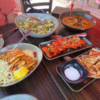 The beautiful spread at Burma Choice in San Jose