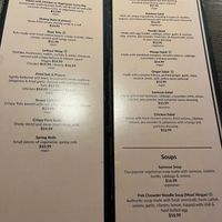 Menu at Burma Choice in San Jose