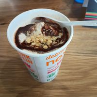 Peanut butter cup shake!!! at Next Level Clucker - Ballard in Seattle