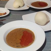 Ogbono soup and pounded yam at Lekki in East London