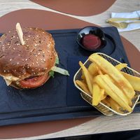 The veggie burger meal  at VALA in Fazana