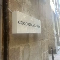 Logo  at CAJÚ Gelato in Barcelona