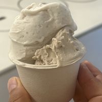 Hazelnut and vanilla   at CAJÚ Gelato in Barcelona