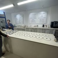 Inside  at CAJÚ Gelato in Barcelona