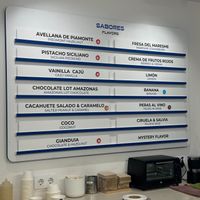 They have a lot of 100% plant-based flavours! at CAJÚ Gelato in Barcelona