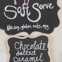 Chocolate salted caramel vegan soft serve. at Sea Breeze Ice Cream and Gifts in Rockaway Beach
