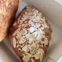 Almond cream croissant at Unicorniverse Bakery & Cafe in Round Rock