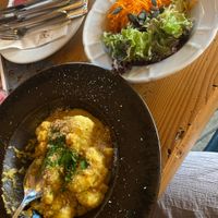 gnocci mit kürbispesto und veganem parmesan 😍  at Wirtshaus Zum Kaisermann in Kundl