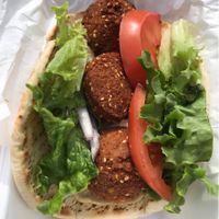 Falafel Sandwich comes w side of Zayna Fries or Salad.  at Zayna Mediterranean in Tucson