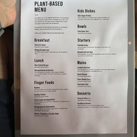 Vegane Karte / Plant based Menu  at Eat & See in Ouddorp