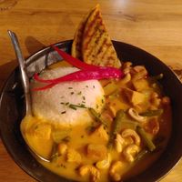 Plant based curry at Eat & See in Ouddorp