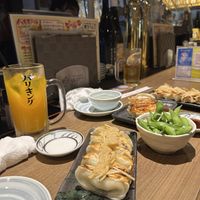 Ginger and green onion vegetable gyoza  at Pariking in Kanazawa