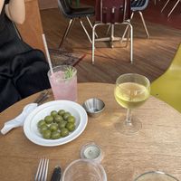 Omija-ade and house white wine  at Furoa in Seoul