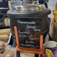 Soup of the day often vegan at Tea at The Shee in Ballater