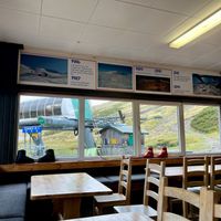 Seating next to chair lift   at Tea at The Shee in Ballater