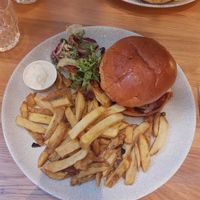 Oesterzwam burger at Gouds Glas in Gouda