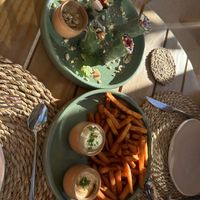Sushi rolls and sweet potato fries.  at Nicole's Greenhouse in Hurghada