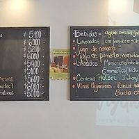 Menu at Vegetariana in Buenos Aires