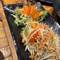 Papaya salad - pretty good for outside Thailand  at Baanrai Thai Cafe and Restaurant in Wetherby