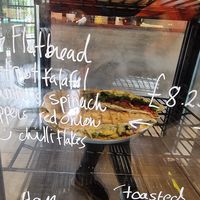 Vegan flatbread at Tanifiki in Edinburgh
