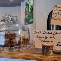 Vegan brownie at Tanifiki in Edinburgh