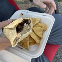 Jerk burrito  at Tastebuds in Willits
