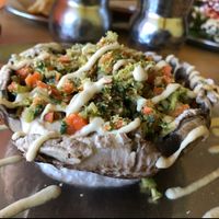 raw vegan portobello  at Tastebuds in Willits
