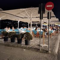 Terrace close to the sea at Mana Kouzina  in Paros