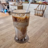Plant mylk ice coffee at Ecocafe in Budapest