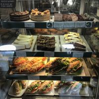 Vegan sandwich option with vegan cheese  at Ecocafe in Budapest