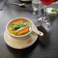 Vegetable noodle soupp  at Chy Liverpool City Centre in Liverpool