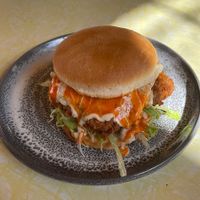 Buffalo Chicken burger  at Two-Bit Villains in Adelaide