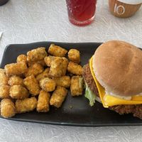 The jailbird burger 🤤  at Two-Bit Villains in Adelaide