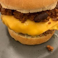 Coyote cheeseburger with vegan cheese   at Two-Bit Villains in Adelaide