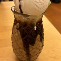 Choc mint thick shake. It is a coconut based ice creamm  at Two-Bit Villains in Adelaide