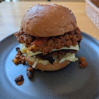 Coyote cheeseburger at Two-Bit Villains in Adelaide