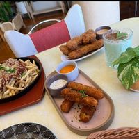 Loaded fries, mozzarella sticks and tenders   at Two-Bit Villains in Adelaide