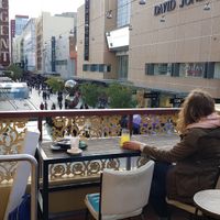 View from the balcony at Two-Bit Villains in Adelaide