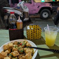 Fried garlic tofu at Ha Noi Draft Beer & Traditional Food  in Hanoi