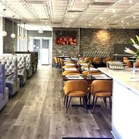 Inside the restaurant: seating arrangements at Bawarchi Biryanis in Orlando